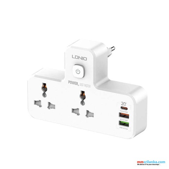 LDNIO SC2311 20W 3-Port USB Charger Extension Power Strip (6M)